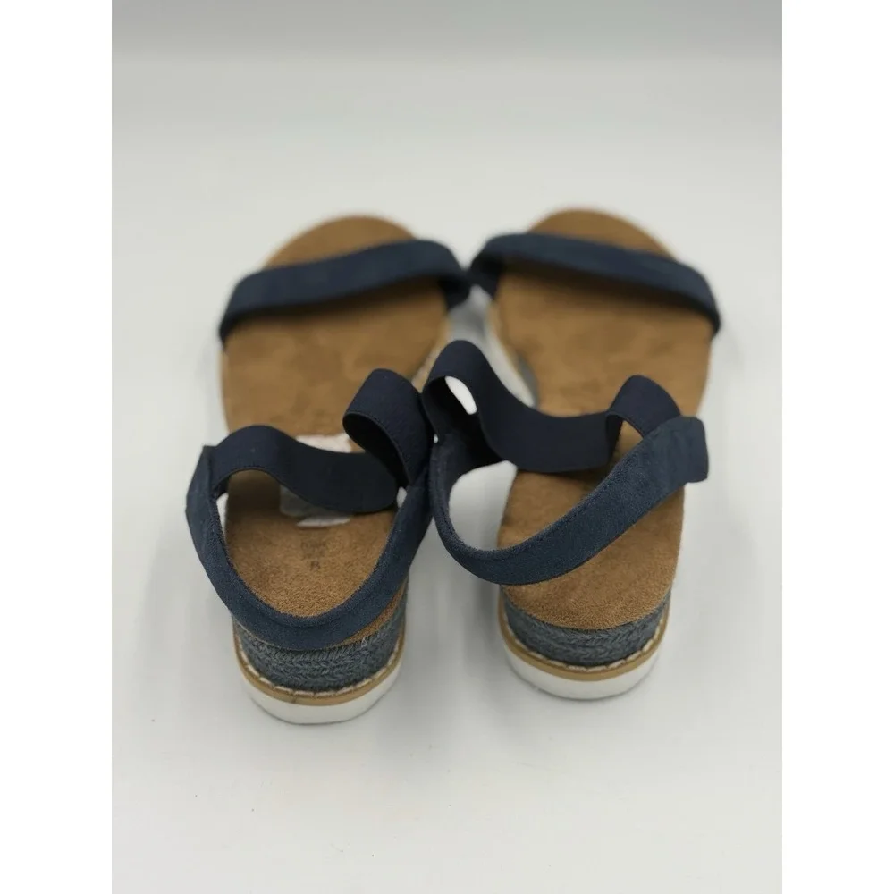 DREAM PAIRS Espadrilles Sandals Women's 8 Elastic Ankle Strap Open Toe Wedge